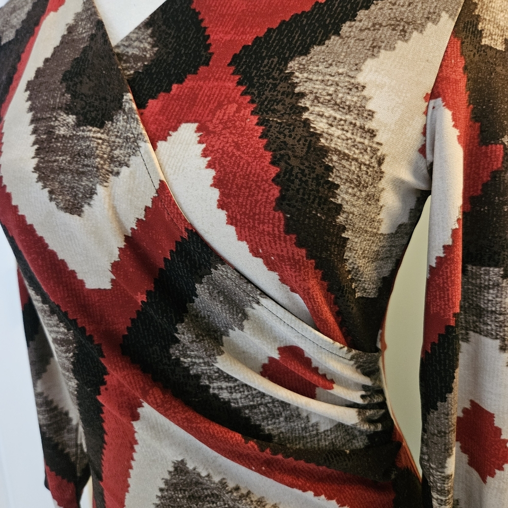Lauren Ralph Lauren Geometric Pattern Women's Size Small Long Sleeve Top - Picture 8 of 12